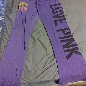 Pink sweat pants
